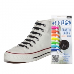 shoeps silikonowe sznurówki czarne